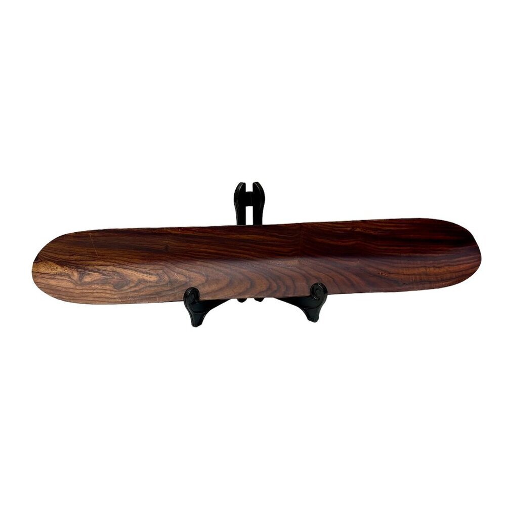 Handcrafted Costa Rican Dark Wooden Baguette Bread Cutting Board 22" Long
